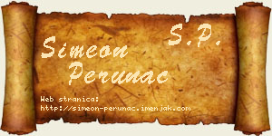 Simeon Perunac vizit kartica